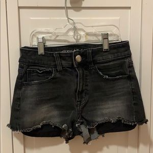 American Eagle black cutoff shorts